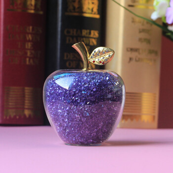 圣诞节礼物儿童小礼品 幼儿园平安夜送女生闺蜜老婆孩子水晶苹果 紫色