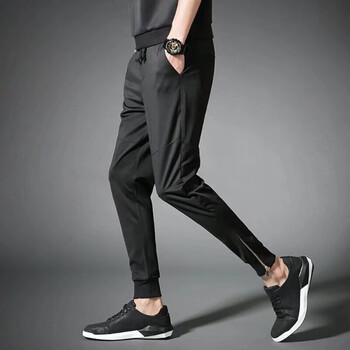 英伦班纳2017春夏季韩版男式牛仔裤九分裤潮男士休闲哈伦裤学生小脚