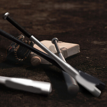 棒球棍加厚合金钢棒球棒家庭防卫车载儿童棒球杆金属球棒 25寸土豪金