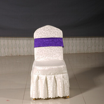 茵思宛(yinsiwan)连体酒店椅套定做饭店宴会椅子套婚庆会议凳子套椅套