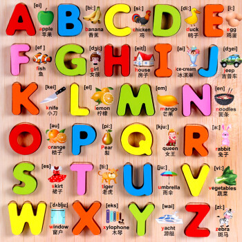 新木城数字母立体木质拼图拼板3 6周岁1 2 4 5岁半宝宝男女孩益智力玩具大写字母 图片价格品牌报价 京东