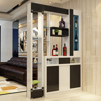 简约现代客厅双面柜隔断玄关屏风门厅柜酒柜间厅柜装饰鞋柜 1621 组装