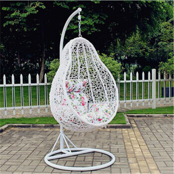 运动户外鸟巢吊篮藤吊篮藤椅室内秋千吊椅 白色