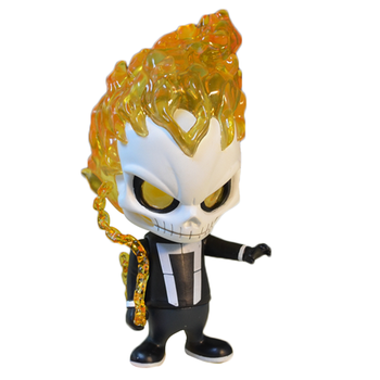 者电影周边钢铁侠美国队长蜘蛛侠黑豹q版摇头公仔摆件模型 恶灵骑士2