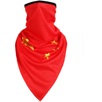 款骑行三角巾速干透气男女防风防晒面罩脖套户外围脖口罩 五星红旗