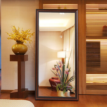 现代中式穿衣镜壁挂全身镜卧室落地镜试衣镜服装店大镜子 图片色