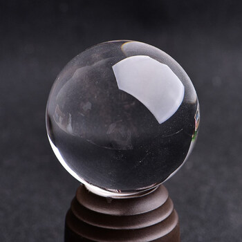 天然白水晶球摆件 5a全净体水晶球风水摆件 晶体干净(附鉴定证书)