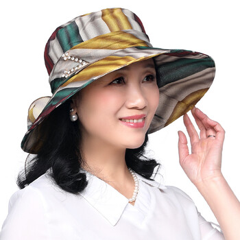 遮阳帽子女夏天大檐防晒太阳帽夏季中老年人女帽奶奶中年妈妈布帽