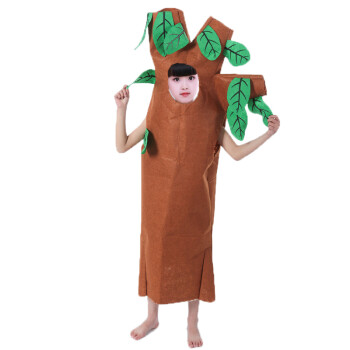 儿童大树小树亲子表演服绿色环保时装秀森林舞台道具演出服装 大树