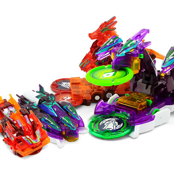 正版爆裂飞车3 奥迪双钻暴力飞车2变形玩具 男孩 轰天火麟 混沌蛇妖