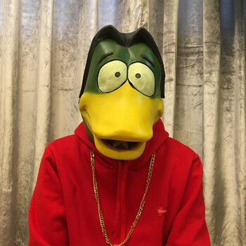 驴头二哈士奇狗头装逼卖萌动物猴面具日用创意家居 唐老鸭【墨镜】