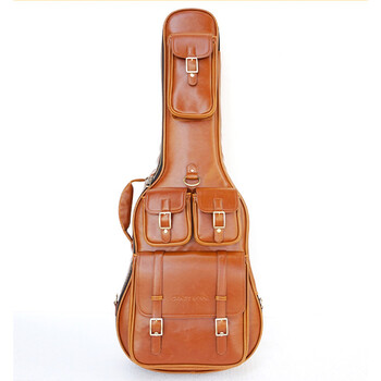 琴兹(qin ci) 加厚防水复古皮革41寸民谣木吉他包电吉他包电贝斯包 电