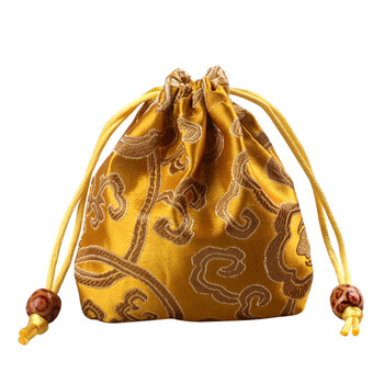 首饰袋锦囊小布袋珠宝袋玉器文玩袋手镯收纳袋抽绳束口饰品包装袋 10*