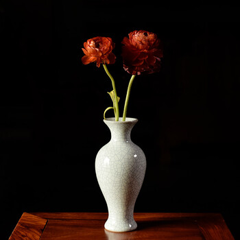 玉松汝瓷茶道花插花器家居摆件陶瓷小花瓶观音瓶供佛禅意花瓶水培 图片价格品牌报价 京东 玉松汝瓷茶道花插花器家居摆件陶瓷小花瓶观音瓶供佛禅意花瓶水培 图片价格品牌报价 京东