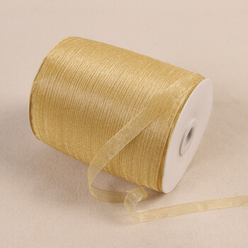 1厘米cm宽450米长透明圣诞装饰雪纱带勾钩帽子礼品包装布彩带丝带 香