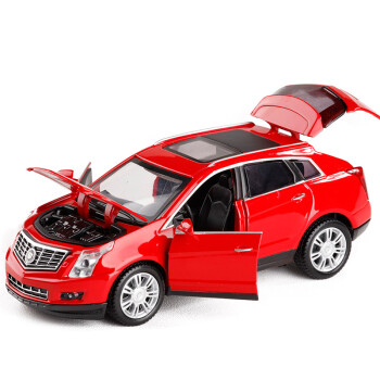 JACKIEKIMSRX1：32合金小汽车模型凯迪拉克XT5声光回力可开门儿童玩具礼物 彩珀凯迪拉克红色