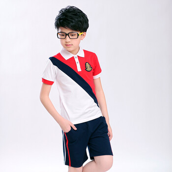 幼儿园园服夏装全棉男童中大童运动套装小学生校服班服英伦风夏季