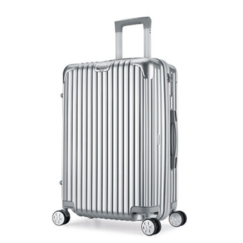 箱万向轮26寸商务旅行箱密码行李箱28寸24寸20男女 拉链款【银色】 20
