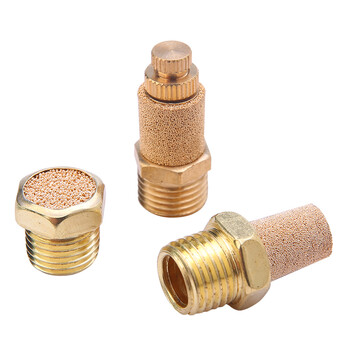 气动接头平头消声器节流 长头消音器静音器 节流消声器 1寸