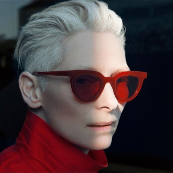 猫眼网红墨镜女韩版潮街复古原宿风个性圆脸长脸眼镜太阳镜女潮 红框