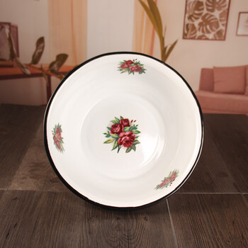 珐琅搪瓷盆20-36cm脸盆奶瓶盛水盆婴儿宝宝洗脸盆福 36cm牡丹花