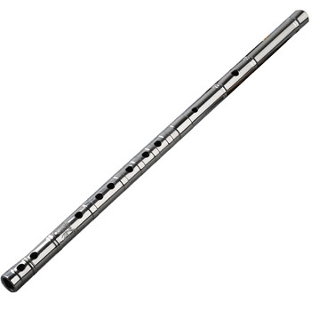 zxz 钛合金笛子蝶韵二节单插款专业演奏横笛加厚金属乐器钢笛竹笛 e调