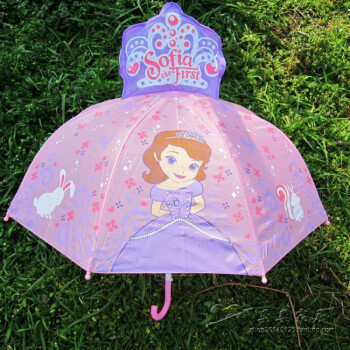品质儿童雨伞卡通3d立体男女宝宝雨伞小孩遮阳伞 太阳伞 索菲娅公主