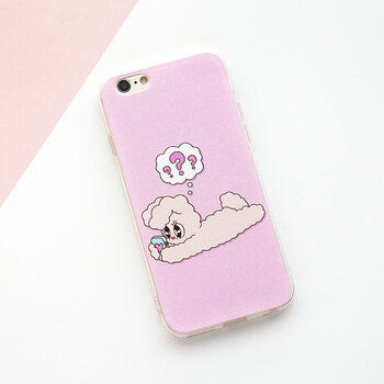 foxy兔卡通可爱少女心iphone6s手机壳7plus苹果8兔子粉色硅胶 6/6s 趴