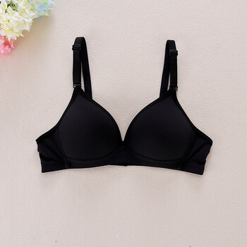 女学生高中少女白色薄模杯冰爽透气夏女士胸罩无钢圈小胸文胸 黑色