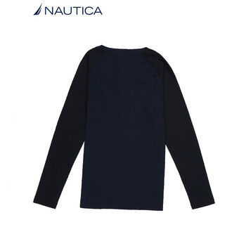 诺帝卡 NAUTICA 女士 新款 长袖T恤 51KC09 深蓝色 4NV XL