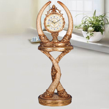 欧式客厅落地座钟摆件台钟电视柜家居装饰品仿古钟表