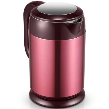 美的（Midea）电水壶1.7L 304不锈钢电热水壶 双层彩钢烧水壶 赤兔H317E4a