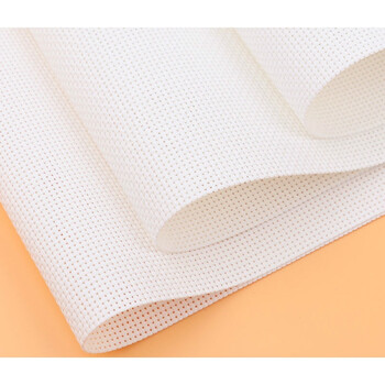 十字绣塑料布珠绣钱包布白色塑胶布双股绣布双线diy网格子布