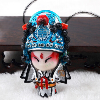 攸竹 京剧脸谱吸铁石中国风礼品北京特产中国特色送老外出国礼品 马超