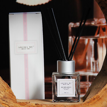 卧室房间香水厕所除臭香薰套装50ml 透明瓶50毫升黑色藤条 香格里拉