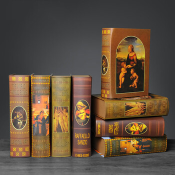 仿真书创意家用卧室书房欧式假书摆设办公室样板间道具书柜装饰品