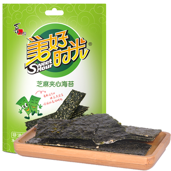 喜之郎 美好时光8g袋芝麻夹心海苔即食紫菜休闲零食