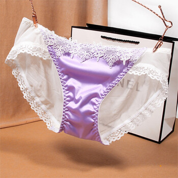 透明内裤全透女蕾丝低腰火辣mm翘臀绸缎性感透视夜店舒适透气 蕾丝