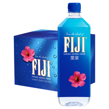 斐济原装进口 斐泉（FIJI） 天然矿泉水1L*12瓶 整箱