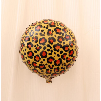 珍珠粉色铝膜铝箔气球结婚婚房礼装饰情人节布置豹纹气球 豹纹 棕色