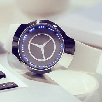 大奔驰汽车韩版钨钢电子智能 led触摸屏防水男女手表新款潮流 奔驰