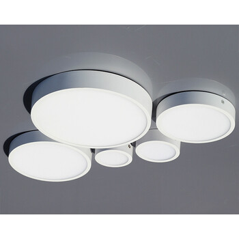 led明装筒灯小吸顶灯过道玄关圆形卫生间飘窗阳台客厅 白22w 直径18cm