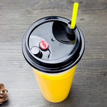 90口径一次性塑料杯高透pp注塑饮料果汁杯带盖奶茶杯加厚打包杯子 90