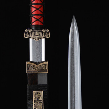 刀剑秦剑中长款刀具一体花纹钢剑送朋友家具摆件工艺礼品未开刃 欧冶