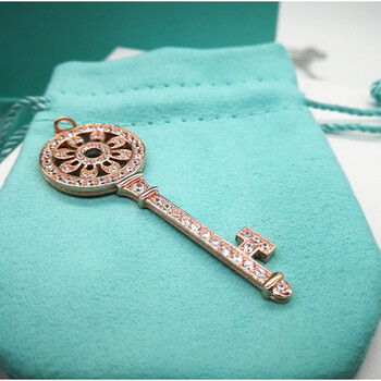 s925纯银钥匙项链女毛衣链长款秋冬锁骨链送闺蜜朋友生日礼物 太阳花