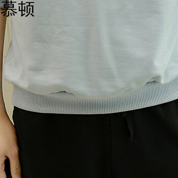 慕顿2016夏季韩版大码显瘦蕾丝v领修身短袖t恤女Q97 白色 M