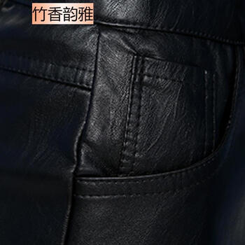 2015新款流苏PU皮裙蓬裙包臀裙修身短裙半身裙 (有内裤） 黑色 L