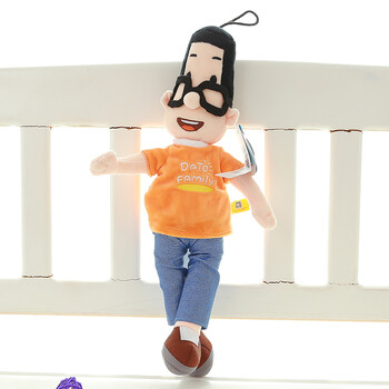 小甜甜大头儿子小头爸爸毛绒玩具公仔围裙妈妈娃娃玩偶儿童生日礼物
