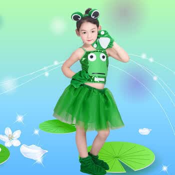 六一儿童青蛙演出服小蝌蚪找妈妈小跳蛙小青蛙卡通动物舞蹈表演服