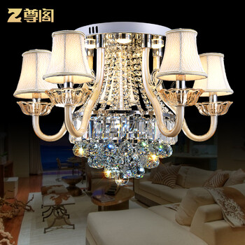 
                                        尊阁欧式原创水晶灯LED水晶吸顶灯148客厅灯卧室灯圆形灯具灯饰 标准版 5头                